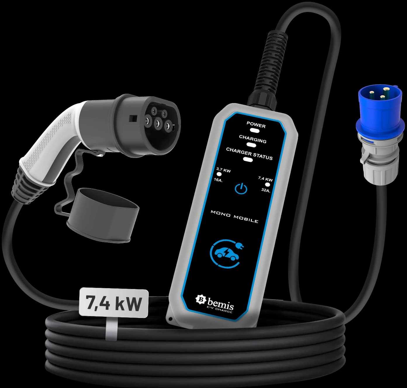 Mono Mobile · Taşınabilir Şarj Cihazı 7,4 kW · 5 m