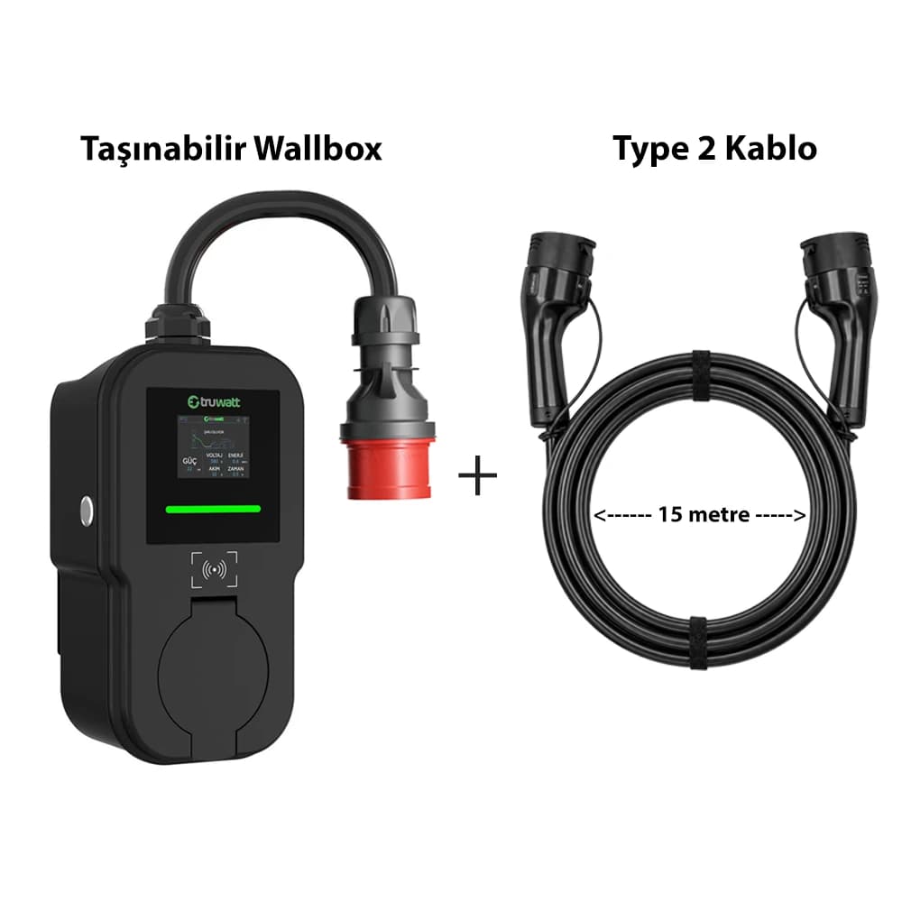 ZTV515 · Taşınabilir Wallbox 22 kW · 15 m · teknik özellikler