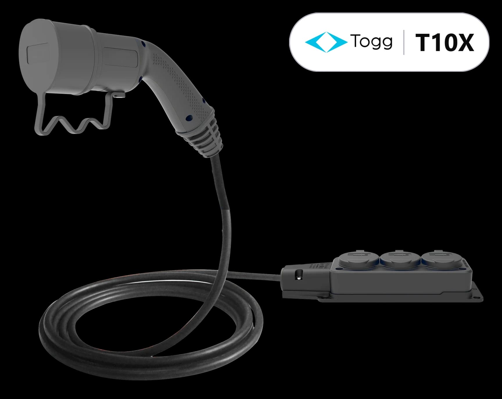 3'lü Grup Priz V2L Adaptör · TOGG T10X · 3 m